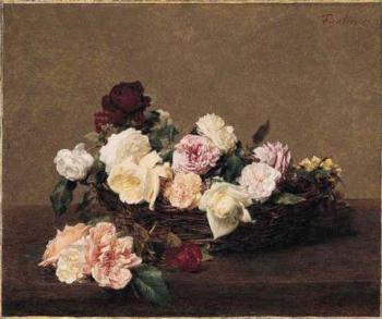 Henri Fantin-Latour : A Basket of Roses